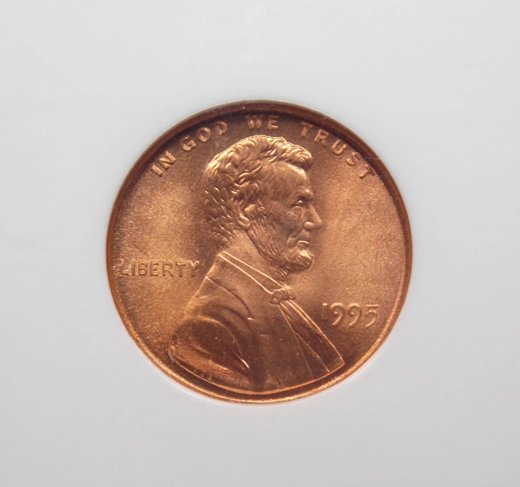 1995年 リンカーン セント ダブル ジー MS-68 レッド NGC 1995 Doubled Die Obverse Lincoln Cent NGC MS68 RD - Error Coin