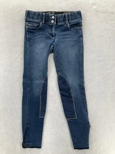 Goode Rider Jeans Damen 26R blau Reitsport Reiten Knie Patch Stretch Reithose - Bild 1 von 14