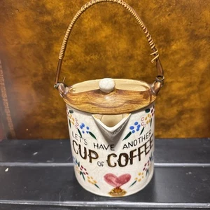 Vintage Coffee Pot Wall Pocket Vase w handle. Great 4 airplants Montreal Canada - Picture 1 of 8