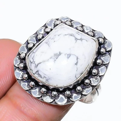 Anello gioiello in argento sterling 925 fatto a mano con pietra preziosa dias... - Immagine 1 di 4