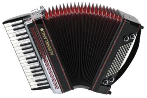 Alpenklang Pro III 72-Bass Akkordeon Musette Register Robuster Koffer Schwarz - Bild 1 von 1