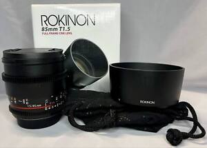 Objectif Rokinon 85 mm T1,5 AS IF UMC II CINE Canon EF - En boîte