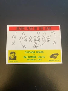 1964 PHILADELPHIA FOOTBALL #28 BEARS PLAY!!! GEORGE HALAS!!! $1 SPEDIZIONE!! - Foto 1 di 2
