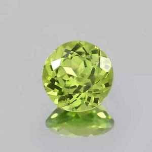 Zaffiro verde peridoto naturale impeccabile sciolto taglio tondo pietra preziosa 12x12 mm - Foto 1 di 5