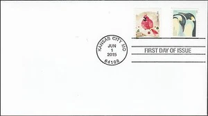 US 4990 Penguins (coil) Winter Fun Cardinal CDS FDC 2015 - Picture 1 of 1