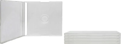 SQUARE DEAL RECORDINGS & SUPPLIES (5) CD Jewel Boxes - Clear Slim 7mm CD-5 Import Single J-Card Cases #CDBS78