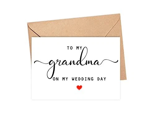 Tarjeta del día de mi boda a mi abuela en mi boda - Tarjeta del día de la boda - Familia de la novia  Foto 1 de 2