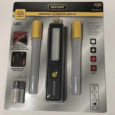 Defiant Emergency Automotive Light Kit LED Battery Operated 350 Lumens - New - Image 1 of 3