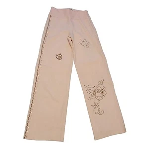 Lili Gaufrette Paris Girls Pink Pants Bottoms Tweed Plaid 12yrs Sequins EUC - Picture 1 of 10
