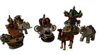 Trinket Box Hinged Lot of 7 Elephant Peacock Carriage Carousel Camel Noah's Ark