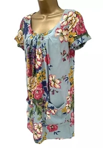 Joules Dress UK Size 8 Blue Floral Tunic Dress Camellia with Pockets - Picture 1 of 8