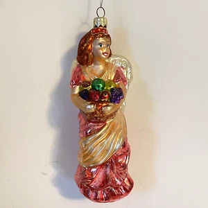 Vtg Christopher Radko Angel's Bounty Glass Christmas Ornament 6.5" 1999 - Picture 1 of 8