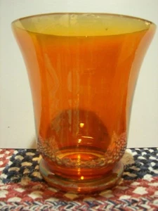 Vintage Original ~ MCM Amber Opalescent Urn Style Vase ~ Beautiful! - Imagen 1 de 7