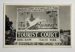 Deer Springs Tourist Court Billboard Rt 2 Decatur Alabama Real Photo Postcard - Picture 1 of 2