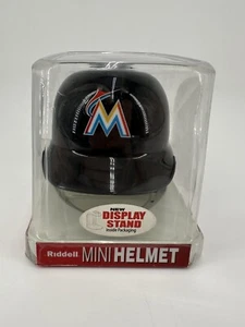 MLB MIAMI MARLINS RIDDELL MINI BASEBALL HELM MIT DISPLAY STÄNDER - Bild 1 von 6
