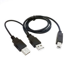 CY Dual USB 2.0 Male to Standard B Male Y Cable F Printer &External Hard Disk