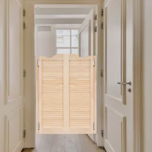 Wall-Mounted Swinging Door Double Half Swinging Cafe Doors Pine Wood 107*81cm - Picture 1 of 21