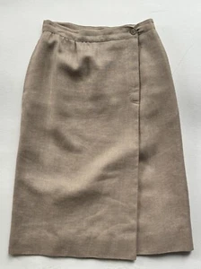 Vintage Christian Dior Sportswear Tan Wrap Skirt Sz 6 - Picture 1 of 8