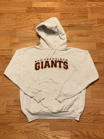 VTG 90s MLB San Francisco Giants Gray Bay Dugout Hoodie Hanes Rare Adult L Cover