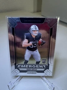 BROCK BOWERS 2024 PRIZM EMERGENT ROOKIE RC RAIDERS 🔥🔥 - Picture 1 of 2