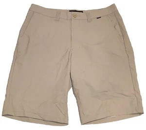 Travis Mathew Shorts Mens 32 Khaki Golf Performance 11" Shorts Flat Front - Picture 1 of 4