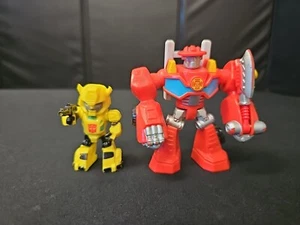 Playskool Heroes Transformers Rescue Bots Heatwave & Bumblebee Figures - Picture 1 of 5