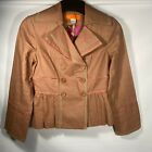 Anthropologie Cynthia Steffe Size 4 Linen Cotton Blend Double Breasted Jacket