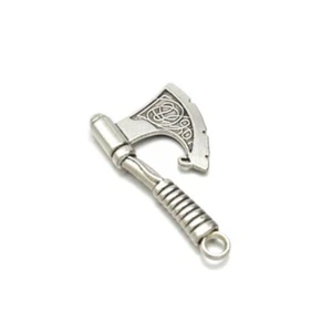 5pcs Necklace Viking Axe Charm Pendants Jewelry DIY Bracelets Antique Silver - Imagen 1 de 1