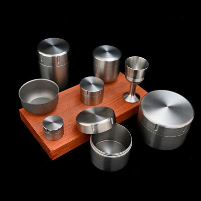 Solid Titanium Alloy Dust-proof Waterproof Jewelry Storage Tea Box Wine Glass - Image 1 of 4