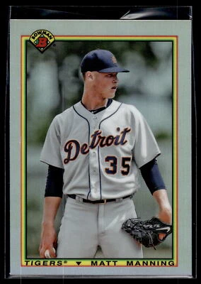 Matt Manning 2020 Bowman Chrome 1990 Bowman Refractor Card #90B-MM - Image 1 of 2