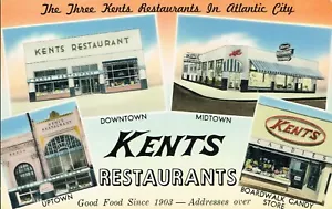 KENTS Restaurants Postcard - 4 New Jersey Locations - Chrome - Picture 1 of 2