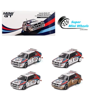 Mini GT 1:64 Lancia Delta HF Integrale EVO 1992 Rally Martini Racing 4 Car Set - Picture 1 of 7