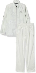 JAPAN Golf Stratch Rain Wear Jacket Pants Set White Gray 52MG6A01 Size L JPN - Picture 1 of 1