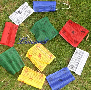Bandiera da preghiera tibetana 10 gagliardetti - 2,30 m/cotone - 17x230x0,1 cm - Foto 1 di 3
