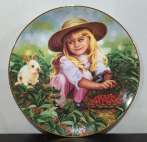 Hamilton Collection "Amanda" 1987 Treasured Days 8.5" Porcelain Plate - Picture 1 of 2
