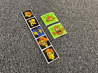 Data East The Simpsons Pinball Machine Playfield Spinner Decal SET ORIGINAL NOS - Image 1 of 2