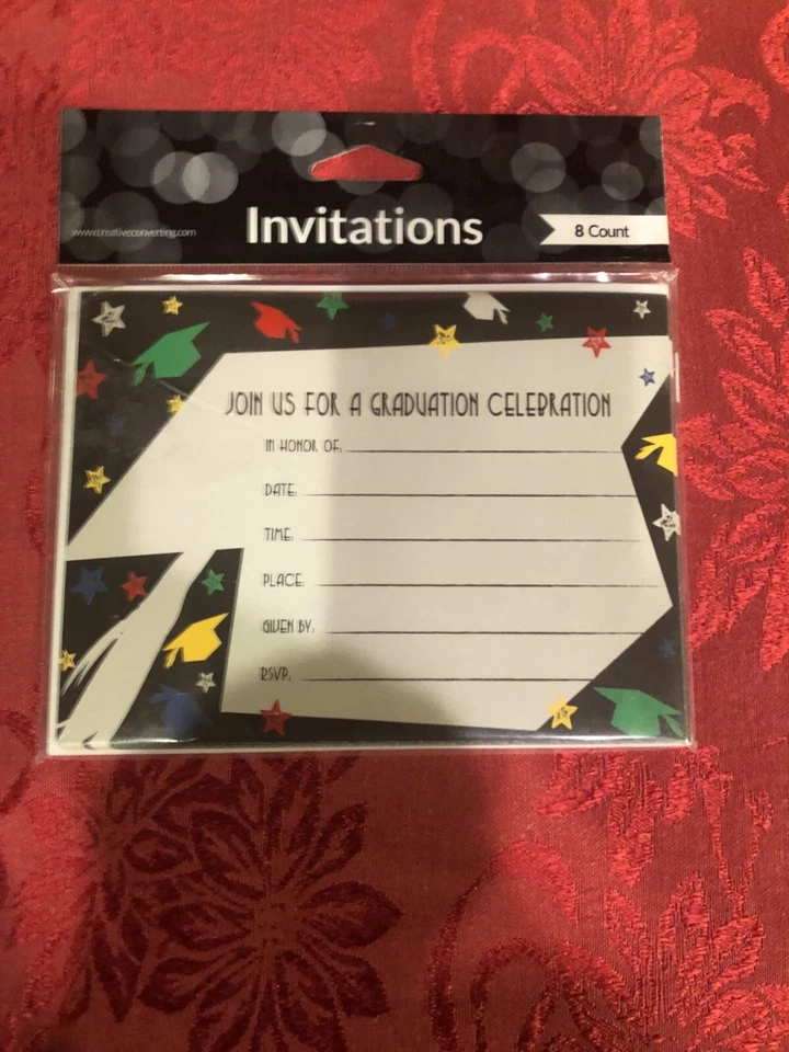 Graduation Invitations  New pack of 8  - Image 1 of 1