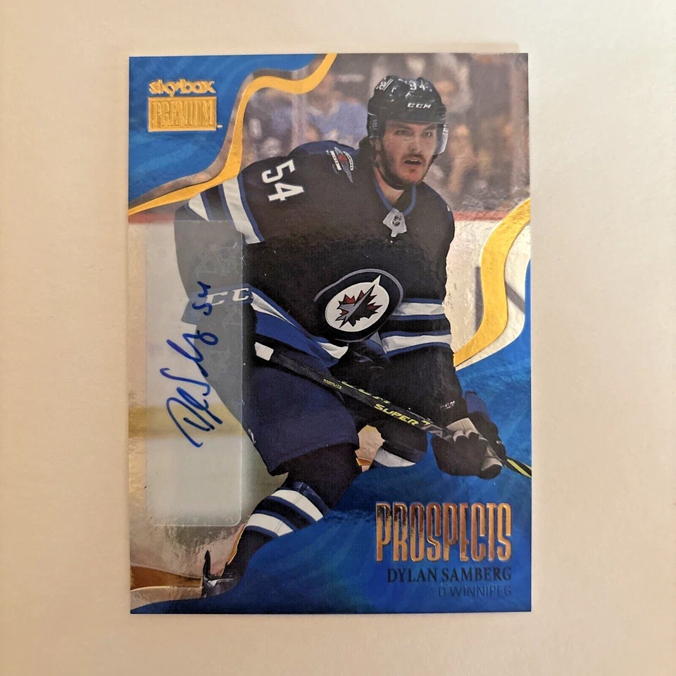 2022-23 Skybox Metal Universe Dylan Samberg RC #PP-25 Blue Auto Jets - Image 1 of 2