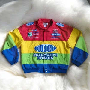Chase Authentics Jacket Mens XL Jeff Gordon Nascar Racing Rainbow Dupont Vintage - Picture 1 of 7