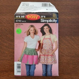 Simplicity 4740 Aprons Sewing Pattern UC FF Size A S-L - Bild 1 von 9