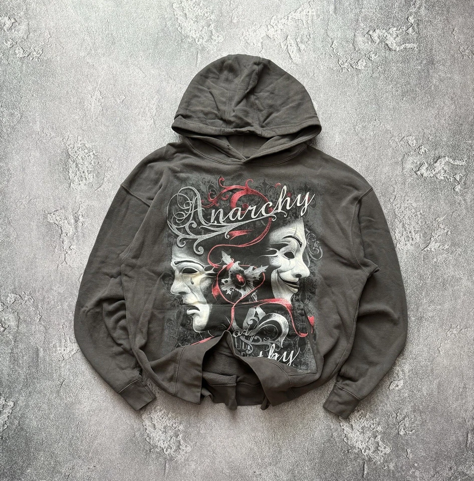 Spiral XXL Vintage Big Logo Anarchy Apathy Hoodie Sweatshirt Hooded Streetwear  - Image 1 of 4