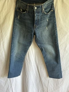 Levi’s Women’s High Rise Wedgie Straight Cropped Jeans 29 Distressed Medium Wash - Picture 1 of 10