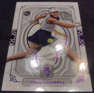 2024 Topps Royalty Tennis Erika Andreeva Viola Rookie /35 RC #64 Parallel SP 🎾 - Foto 1 di 3
