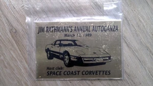 Daytona Trophy Jim Rathmann's Annual Autoganza Plaque 1989 Corvette - Picture 1 of 2