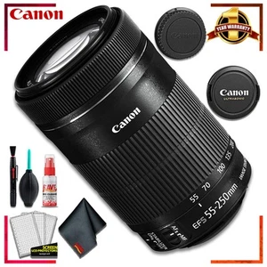 Canon EF-S 55-250mm f/4-5.6 is STM Lens + Cleaning Kit - Picture 1 of 6