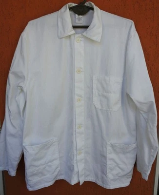 Vintage White Work Jacket Mens Medium French EU Chore Coat Workwear Worker (50) - Image 1 of 4