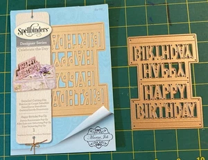 Happy Birthday Pop-Up Die Spellbinders Designer Series Celebrate The Day Job - Picture 1 of 5