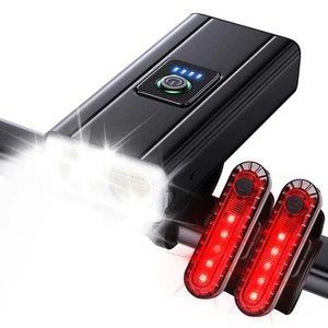 Bike Headlight for Night Riding 9000 Lumens Waterproof USB Rechargeable Power... - Picture 1 of 7