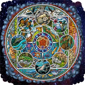 From the Tide Pools to the Stars (503 Piece Wooden Jigsaw Puzzle) - Picture 1 of 7