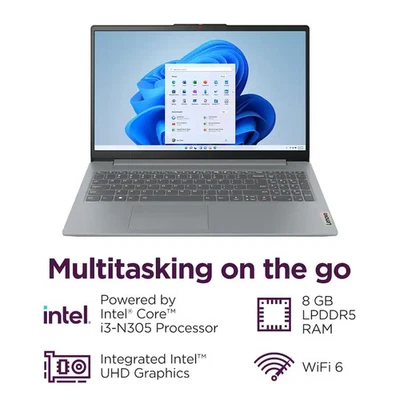 Lenovo IdeaPad Slim 3 15.6" FHD Laptop Intel 8 Core i3-N305 8G/128G New Sealed - Image 1 of 4